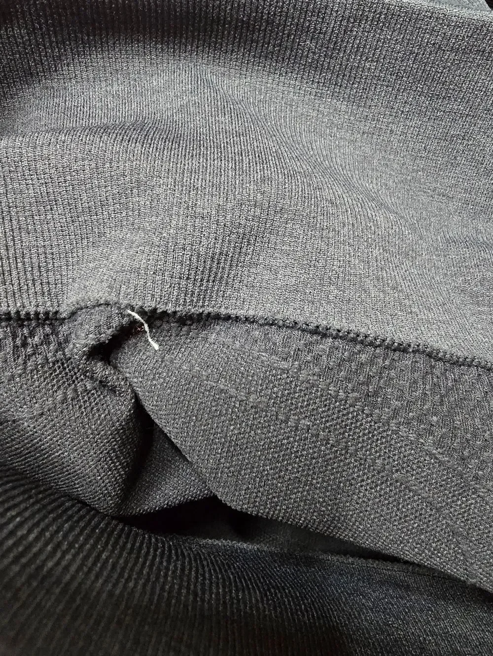 Lululemon Ribbed Seamless Leggings High Rise Black Approx Size 4 No Tag